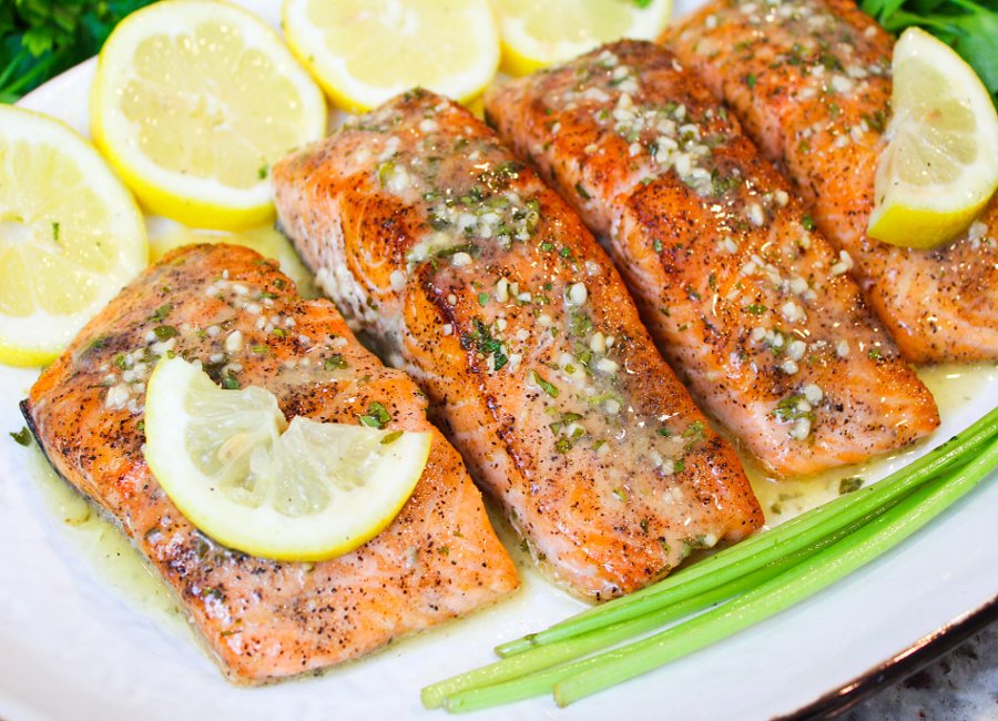 Pan Seared Salmon And Garlic Lemon Butter Sauce 7 The Best Salmon And Garlic Lemon Butter Sauce