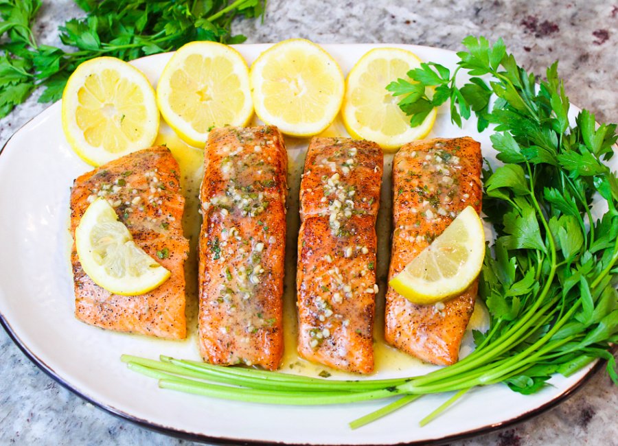 Pan Seared Salmon And Garlic Lemon Butter Sauce 6 The Best Salmon And Garlic Lemon Butter Sauce