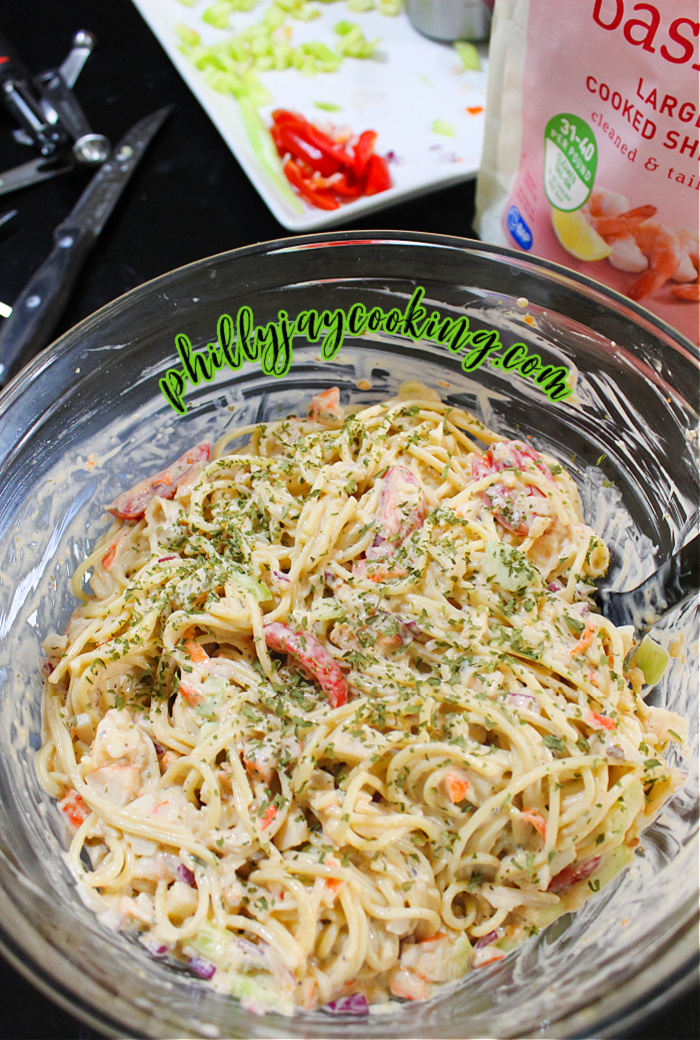 Seafood Pasta Salad - The Red Painted Cottage