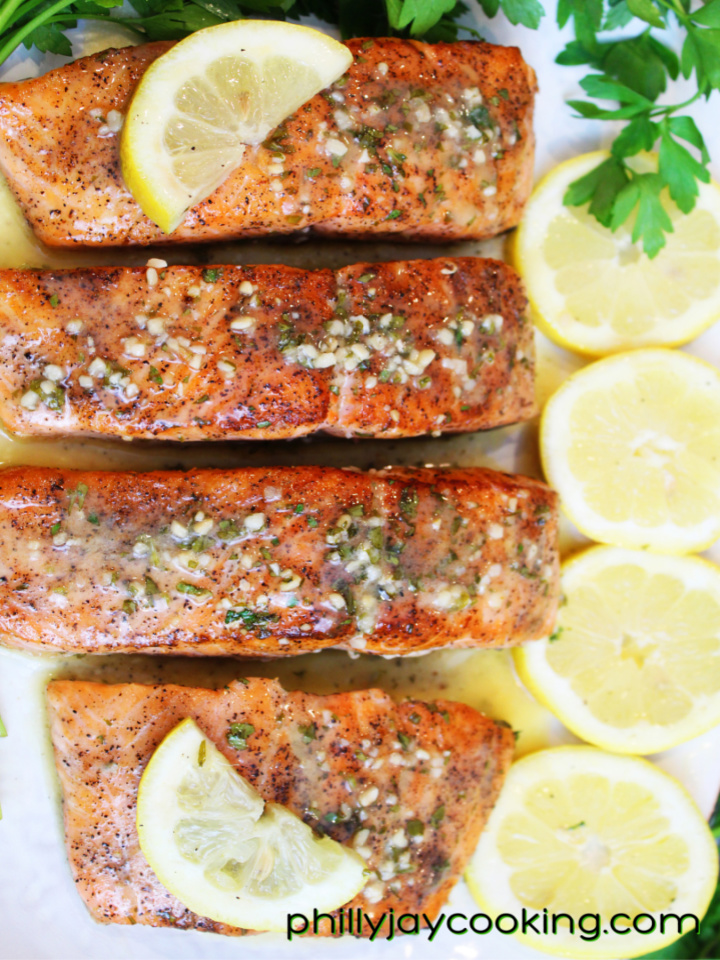 Seared Salmon Fillets & Lemon Butter Sauce - Philly Jay Cooking