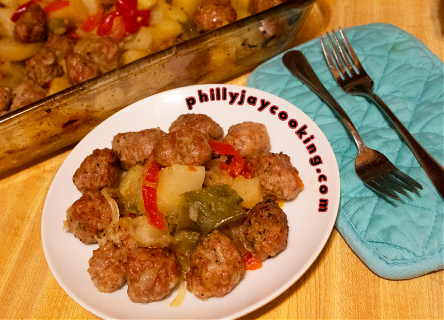 Baked Potatoes And Sweet Italian Sausage