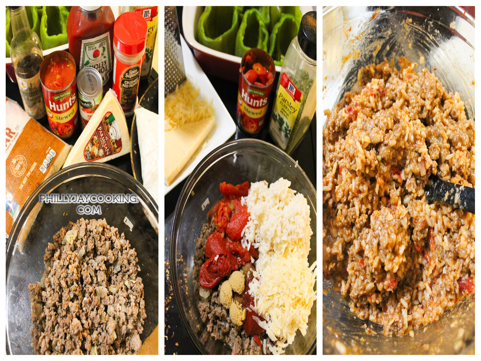 Stuffed green bell peppers recipe2