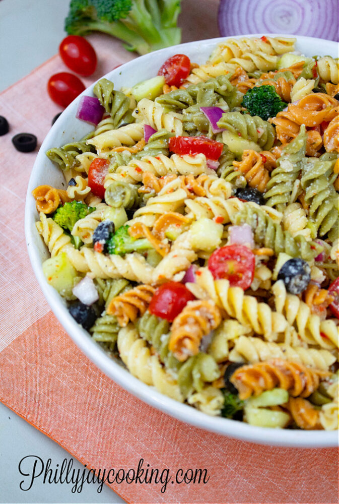 The Best Zesty Italian Pasta Salad Recipe (With Video) - Philly Jay Cooking