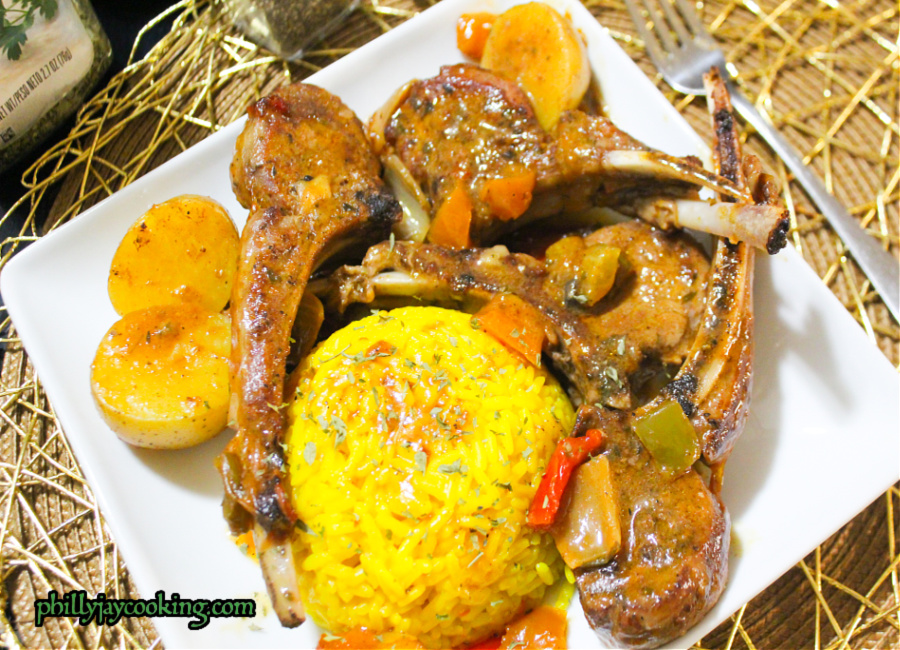 Smothered Lamb Chops And Potatoes