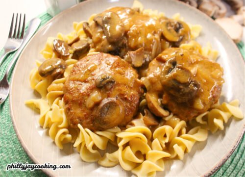 Smothered Turkey Burgers With Savory Mushroom Onion Gravy 8 Smothered Turkey Burgers And Gravy